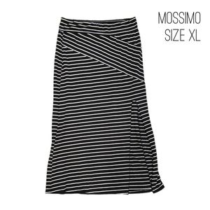 Mossimo Maxi Skirt, black and white XL